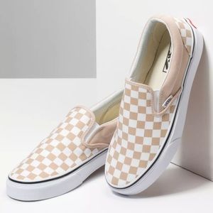 Tan Checkered Vans